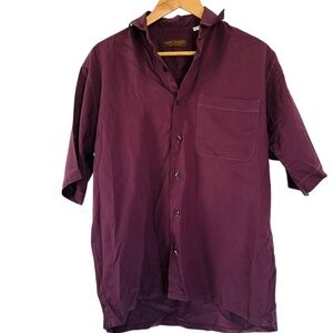 Robert Barakett short-sleeved knit shirt Men's size M, burgundy color